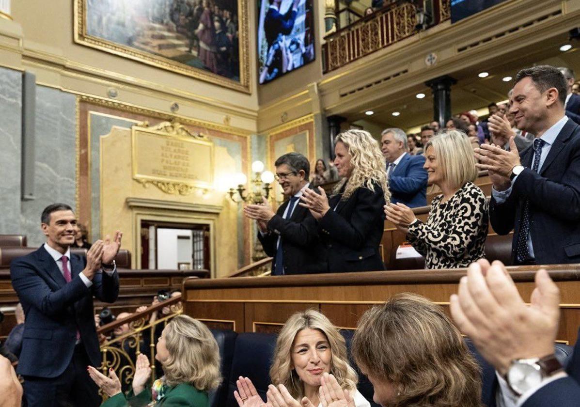 Pedro Sánchez en el Congreso en una imagen de archivo compartida por Javier Alfonso Cendón..