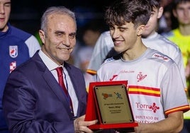 Álex Díaz, con la selección española.