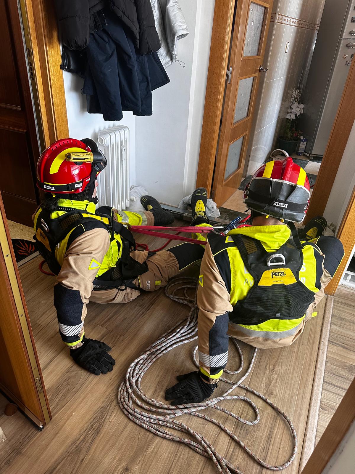 Complicada intervención de bomberos