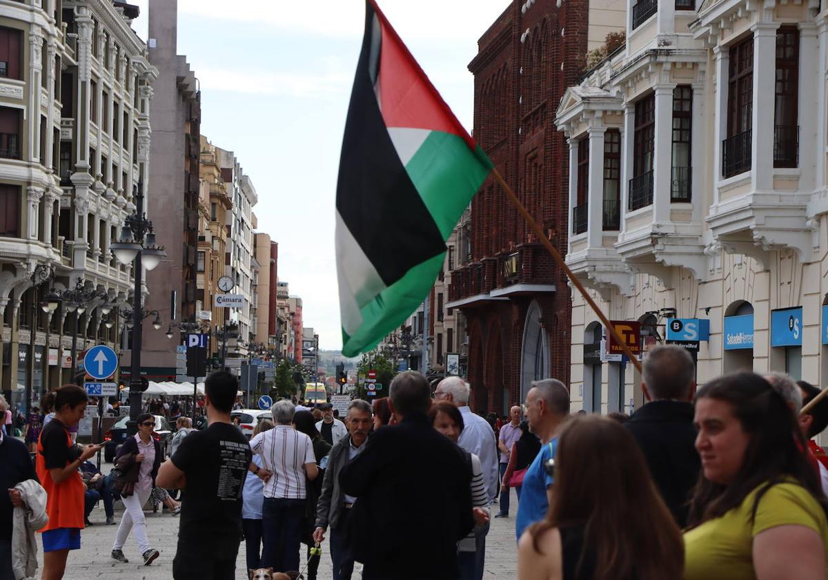 Concentración en León en apoyo a Palestina