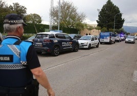 Policía Local y Nacional, este sábado en el campo Mariano Chocolate de Segovia.