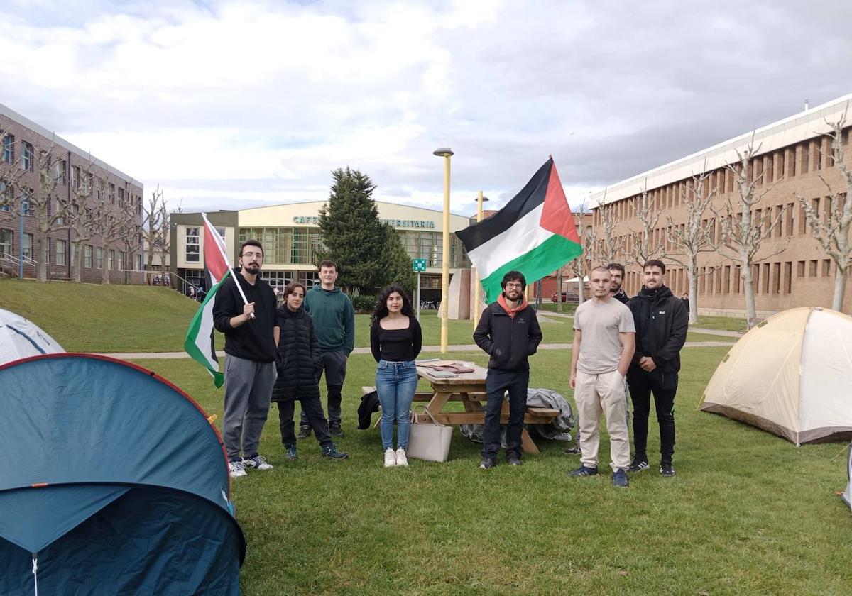 Acampada por Palestina en la Universidad de León