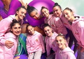 Las gimnastas del Ritmo presentes en la Copa de la Reina.