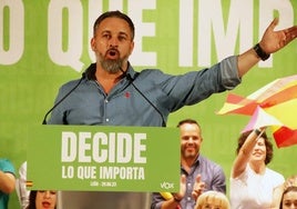 Santiago Abascal, en su último acto en León, en junio del año pasado.