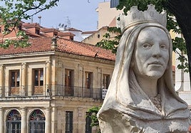 Busto de Doña Urraca en la plaza de San Marcelo.