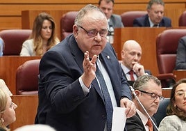 El consejero de Sanidad, Alejandro Vázquez, en el pleno de este martes.