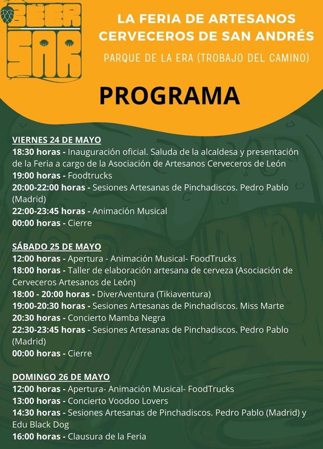 Programación de la Feria de artesanos cerveceros de San Andrés