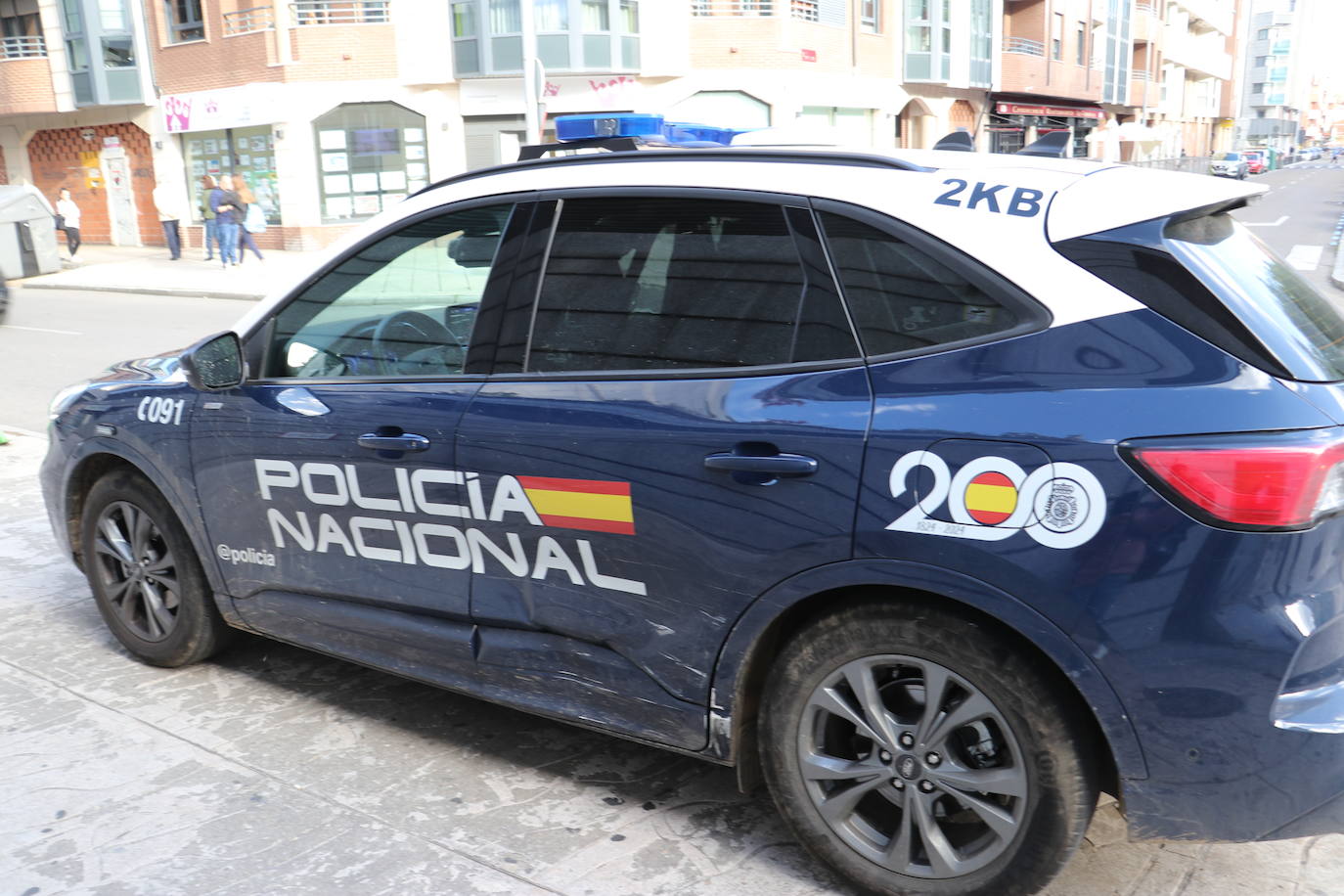 Persecución de la Policía Nacional en el centro de León