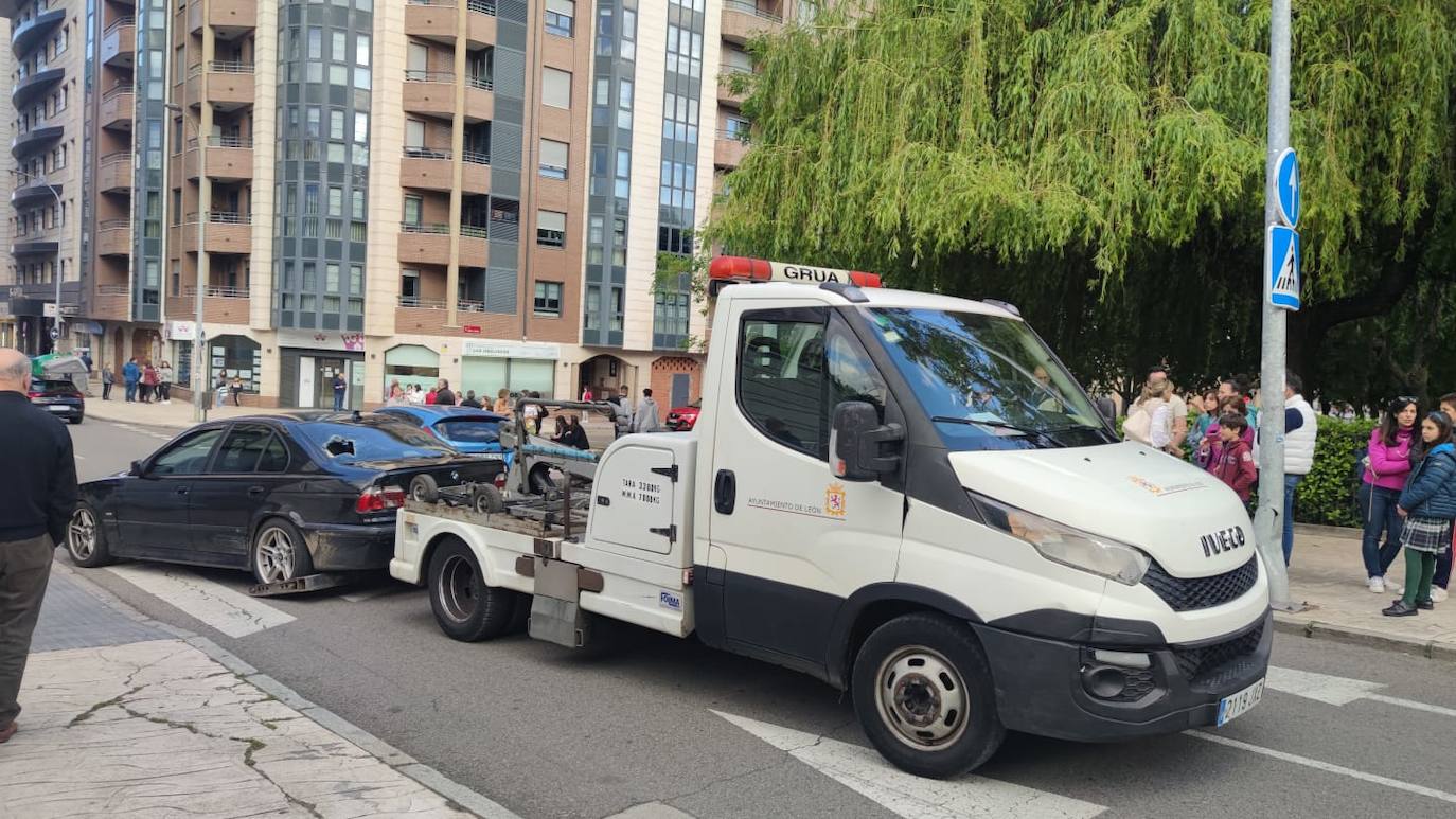 Persecución de la Policía Nacional en el centro de León