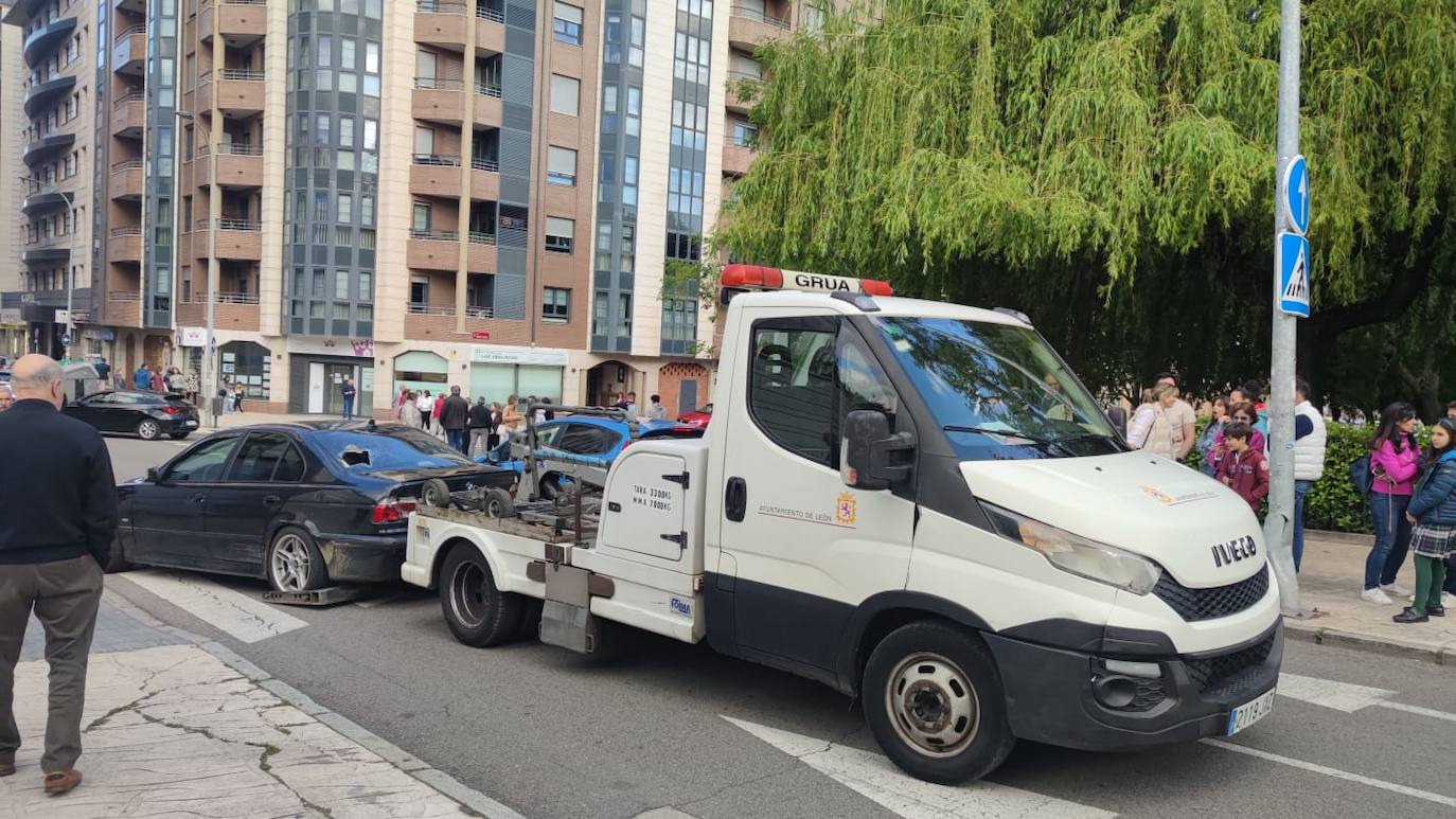 Persecución de la Policía Nacional en el centro de León