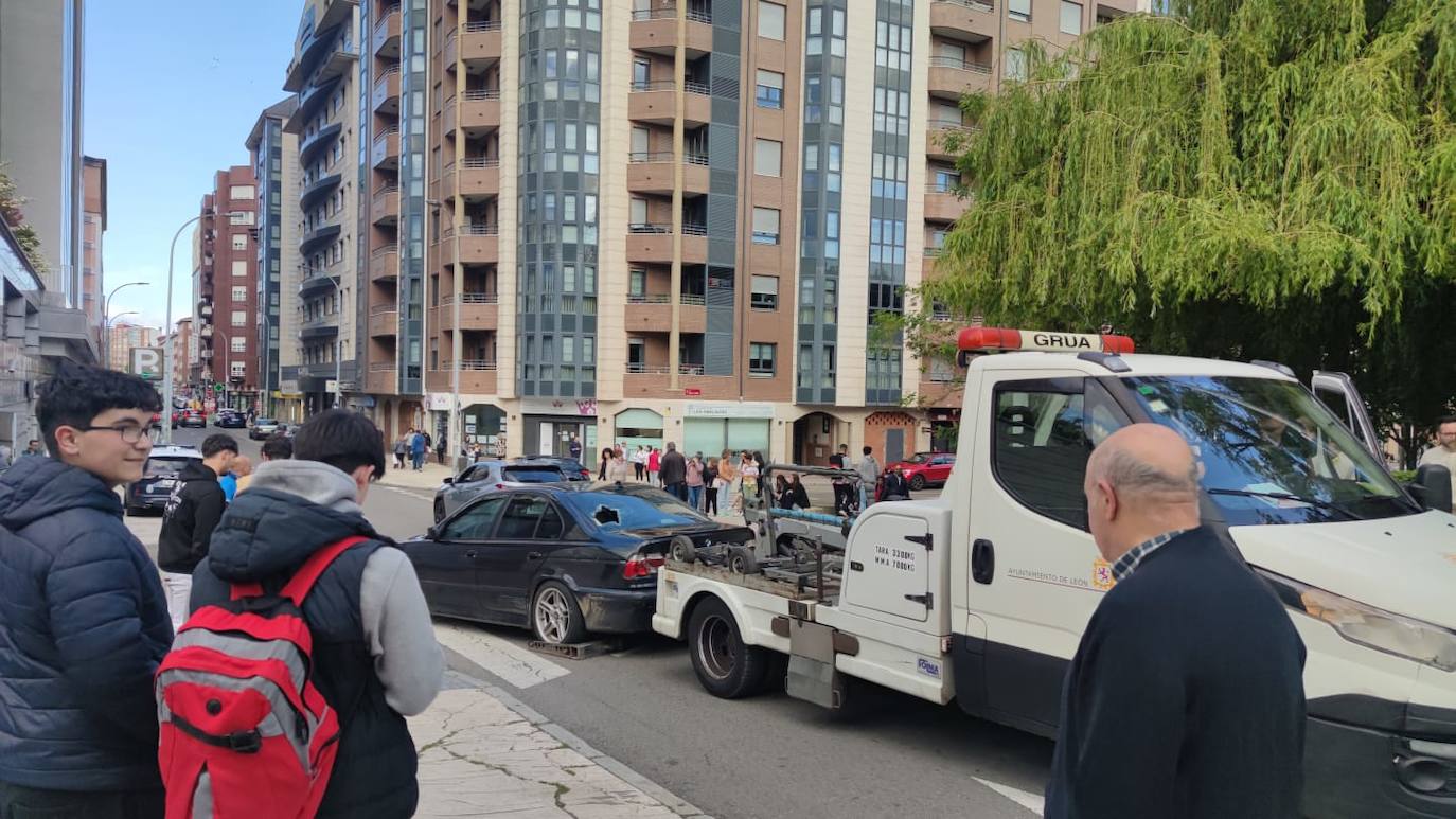 Persecución de la Policía Nacional en el centro de León