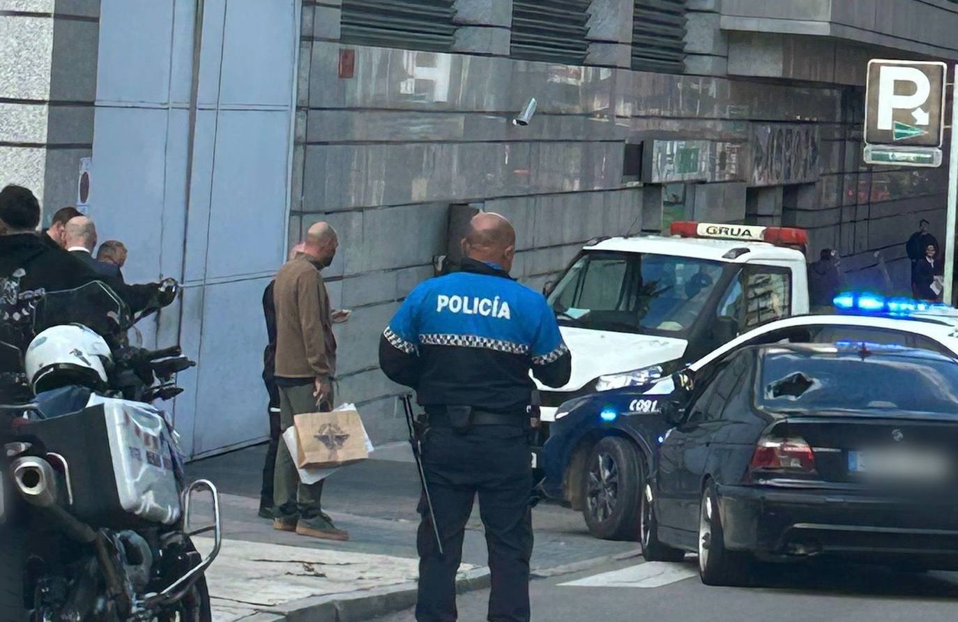 Persecución de la Policía Nacional en el centro de León