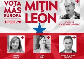 Cartel del mitin que se celebrará en León el viernes 31 de mayo