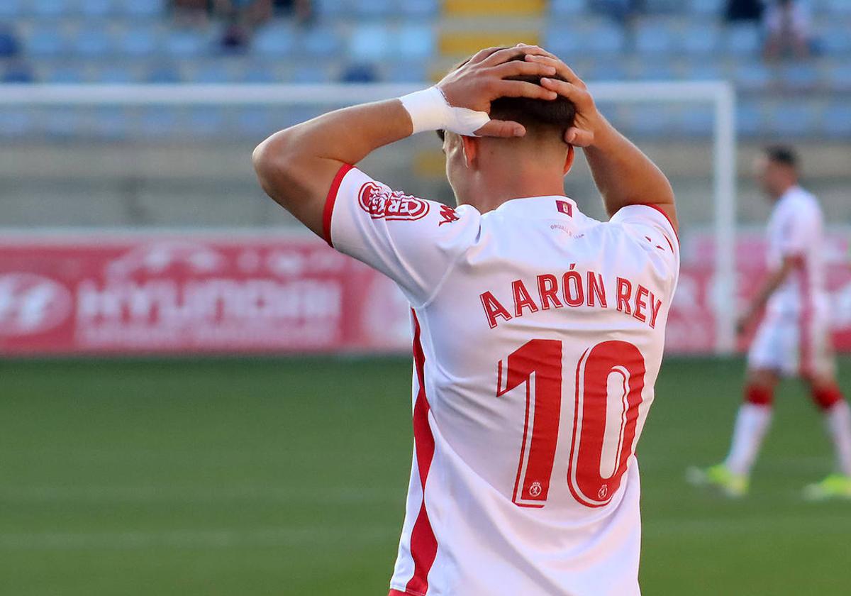 Aarón Rey, en el último partido de la temporada.