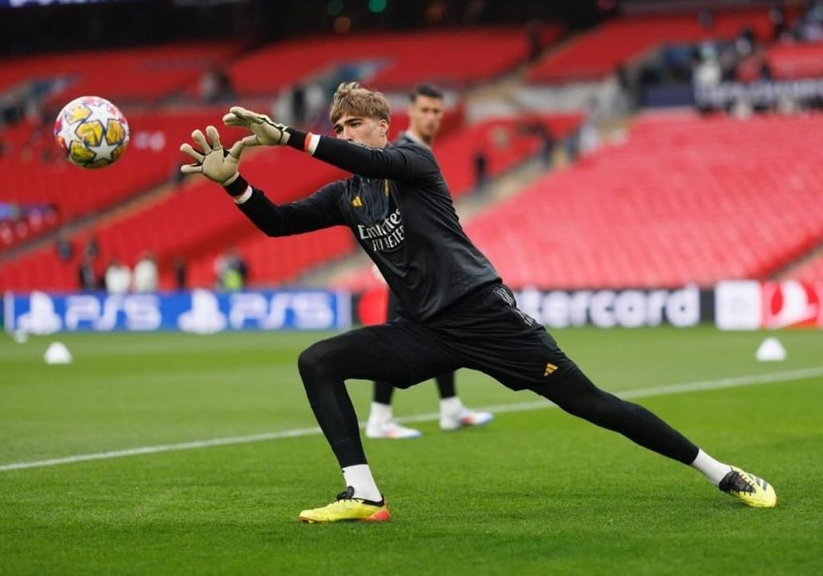 Fran González se entrena en Wembley.