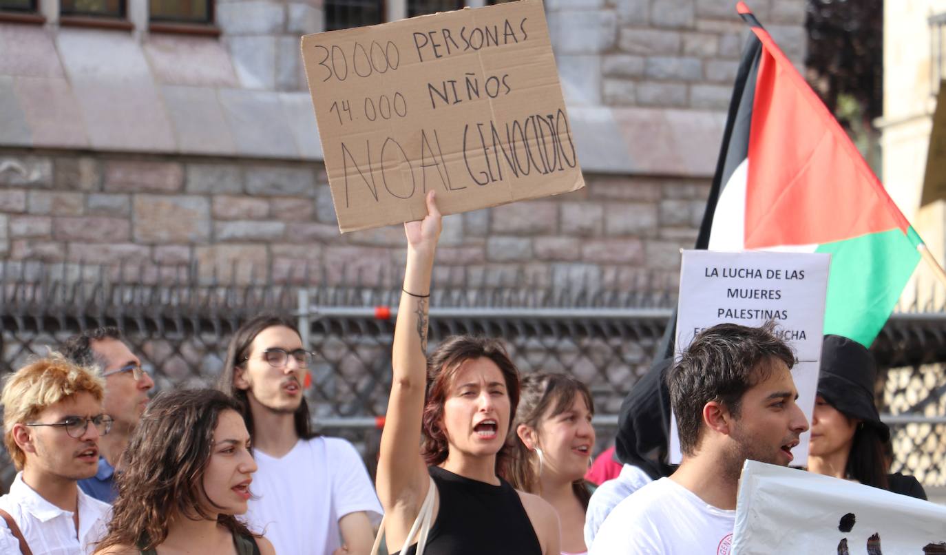 Manifestación en Leóncontra el genocidio en Palestina