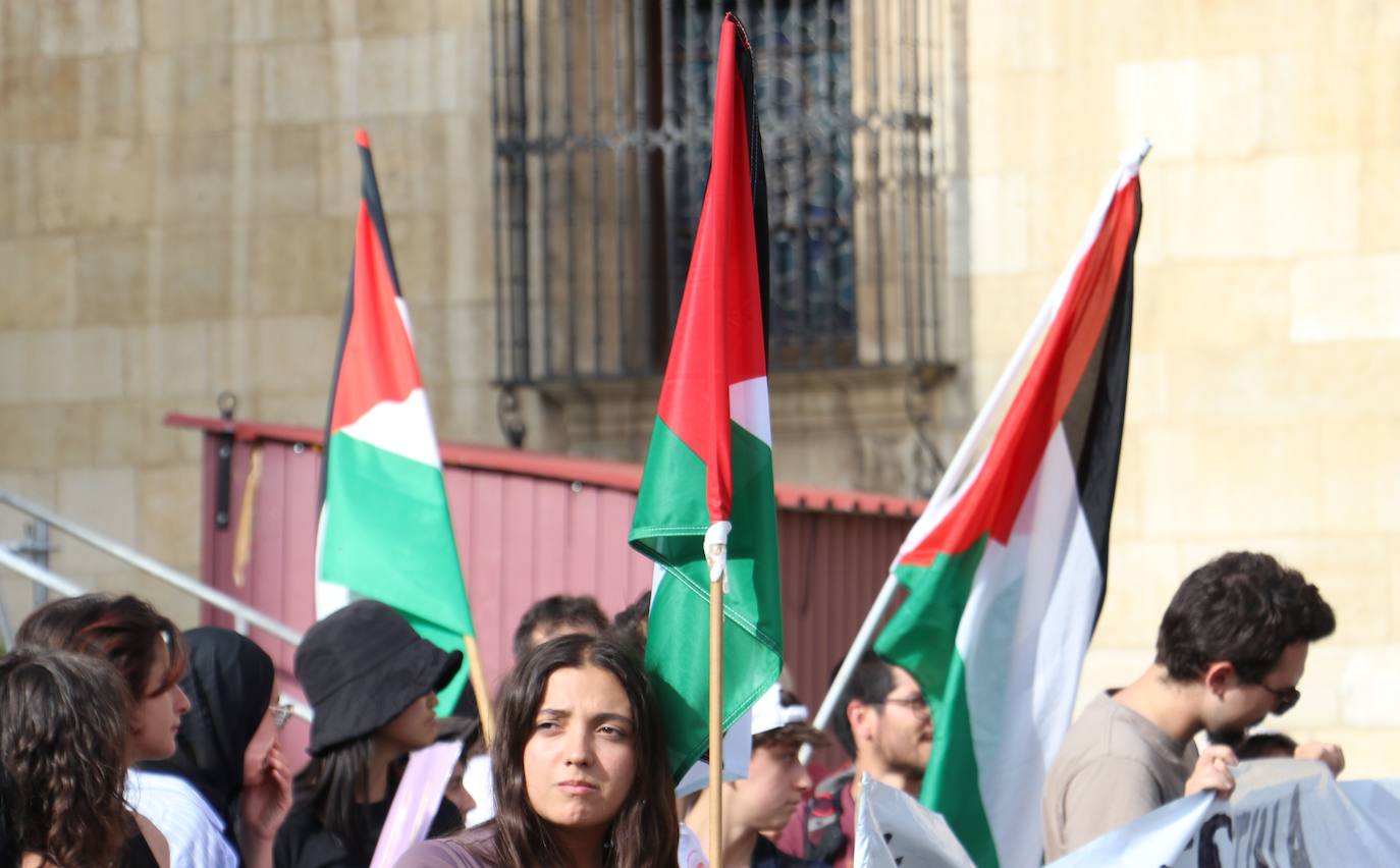 Manifestación en Leóncontra el genocidio en Palestina