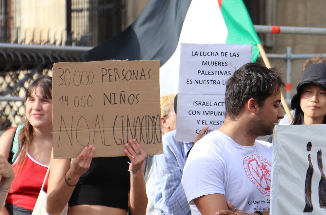 Manifestación en Leóncontra el genocidio en Palestina