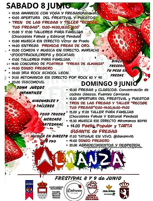 Actividades del festival de la fresa de Almanza
