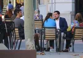Imagen de una terraza de un local hostelero de León.