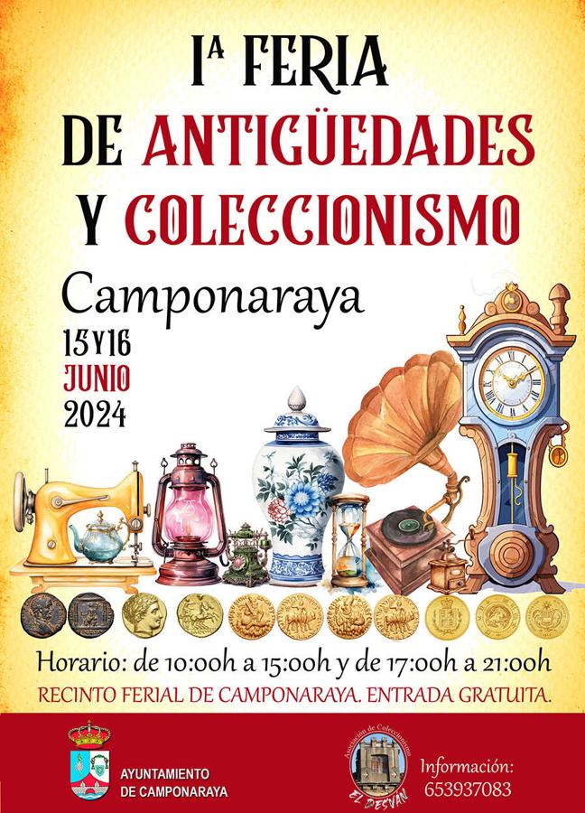 Cartel de la I Feria de antigüedades y coleccionismo