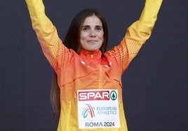 Marta García, en el podio de los Europeos de Roma