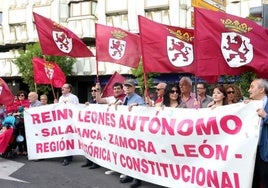 Manifestación leonesista para reclamar la autonomía.