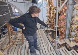 Restauración en la iglesia de Reyero.