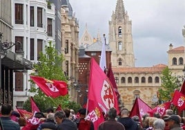 Imagen de la manifestación 'Caminu La llibertá' por la autonomía de la Región Leonesa el 23 de abril de 2023.