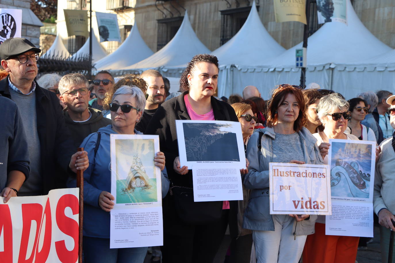 Medio millar de personas se concentran en Botines por el Día Mundial del Refugiado