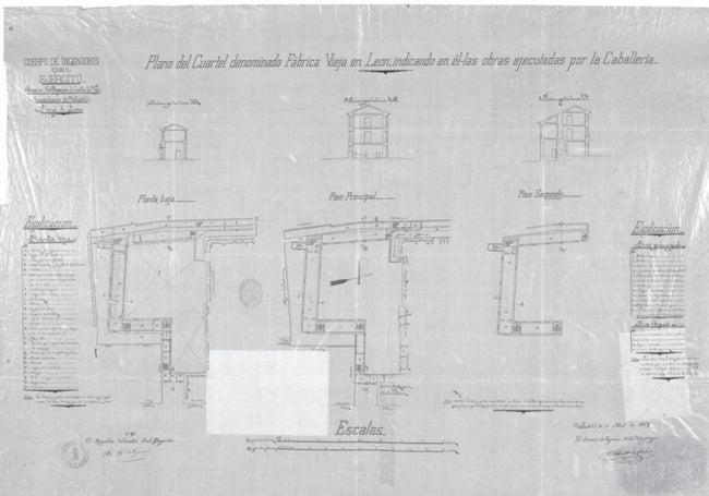 Plano del Cuartel y parte del Antiguo Palacio Real.