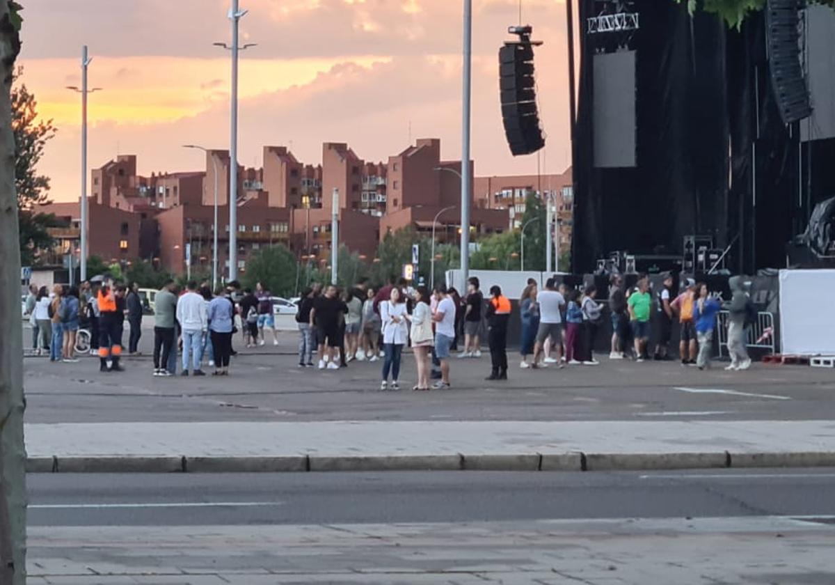 Estado de la Explanada de los Pendones unos minutos antes de saber la cancelación.