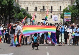 Manifestación del orgullo en León en 2021.