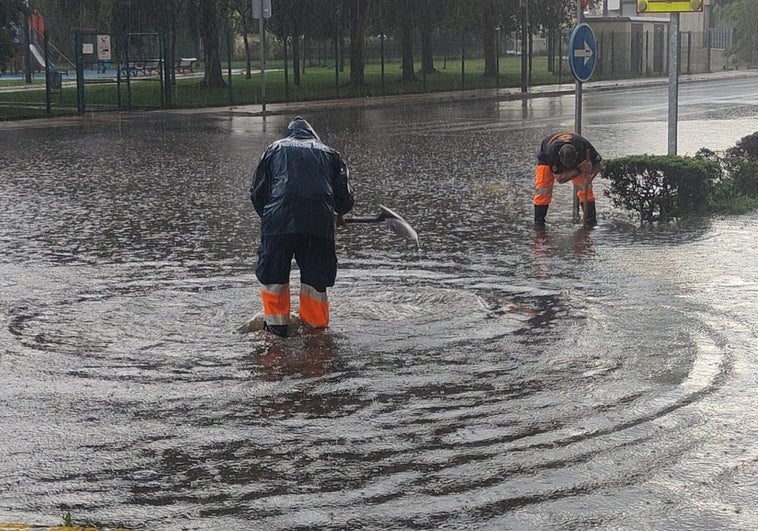 Imagen de las inundaciones en León.