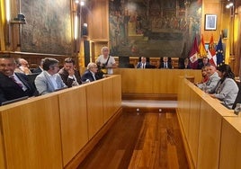 Imagen del pleno celebrado el pasado miércoles en la Diputación de León.