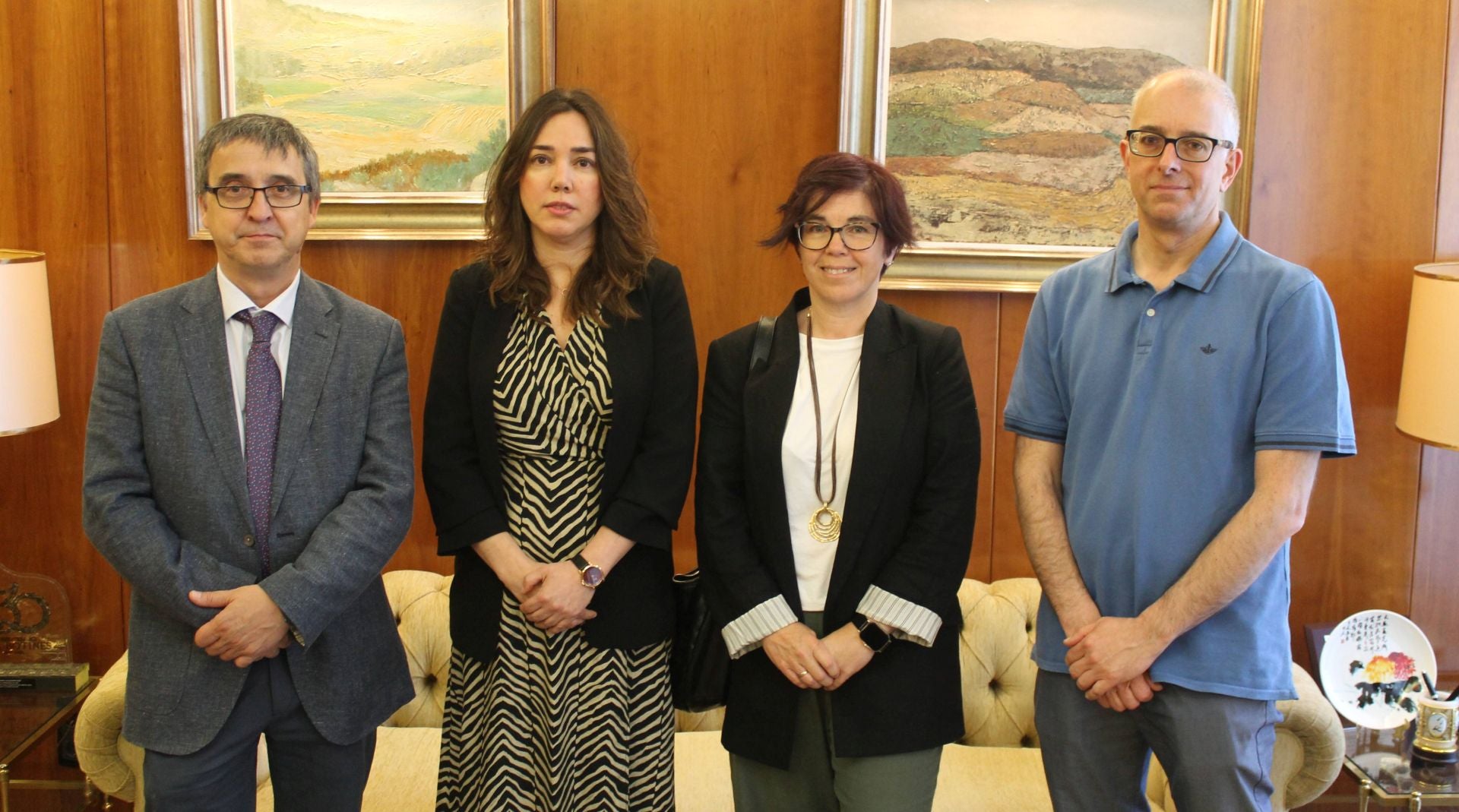 Santiago Gutiérrez Martín, Liliana Herrera, Mª ángeles Castro y Alfredo Andrés