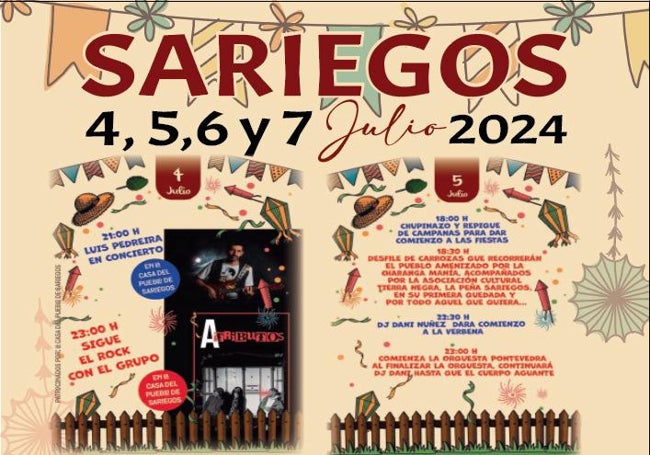 Sariegos acogerá los días 4,5,6 y 7 las fiestas de la localidad