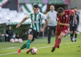 Mario Jorrín, en un partido con el Racing.