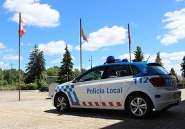 Vehículo de la Policía Local de San Andrés.