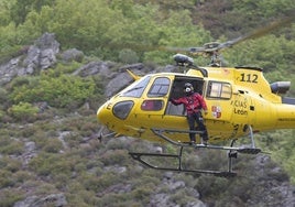 Imagen de archivo de un rescate en helicóptero.