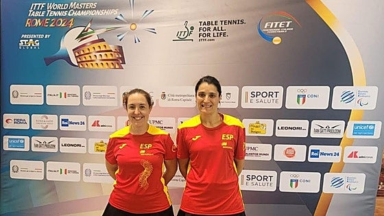 Noveno puesto en el mundial de tenis de mesa de dos jugadoras leonesas