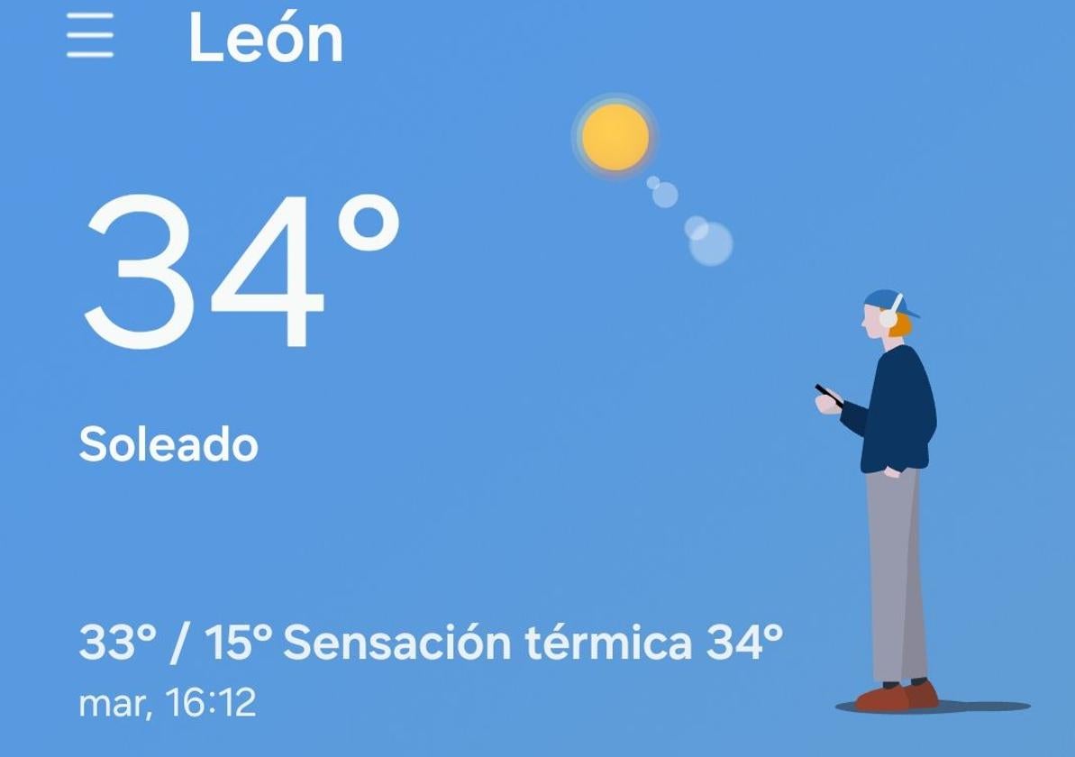 Calor en León capital este pasado martes.