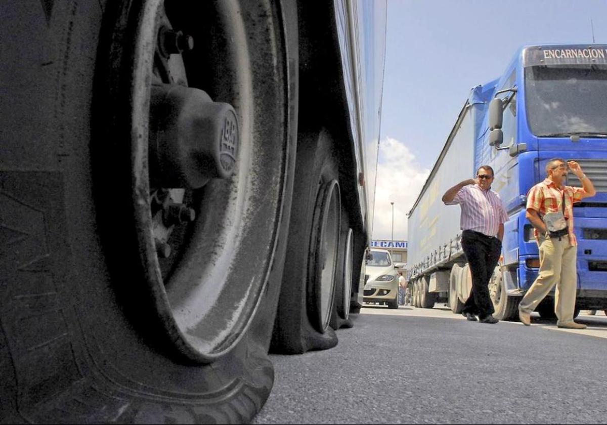 Transportista en la provincia de León.