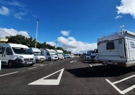 Imagen de arvhivo de uno de los aparcamientos de caravanas de la capital leonesa.