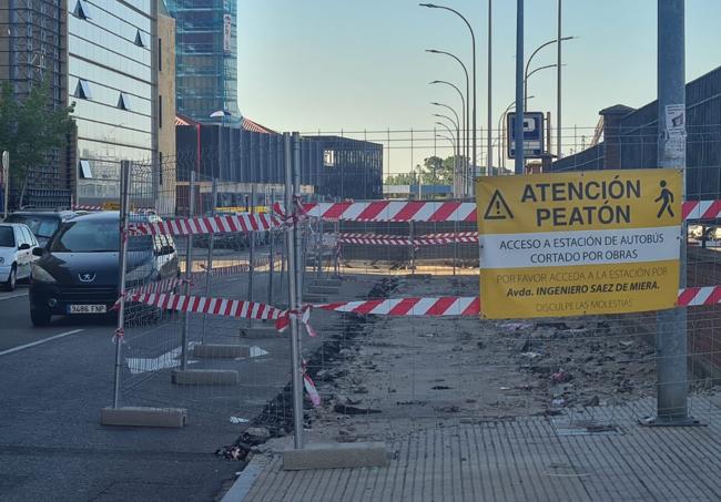 Situación de las obras hace un mes.