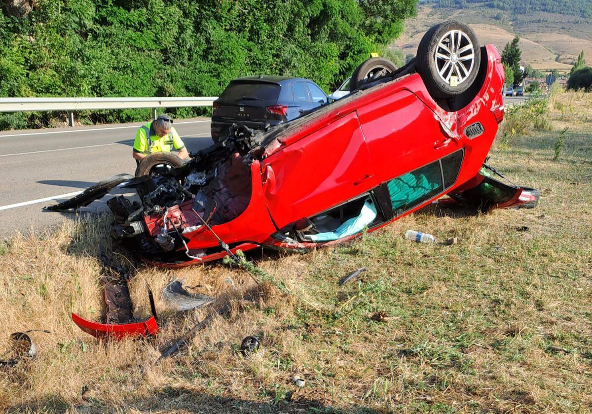 Estado del vehículo tras el accidente.