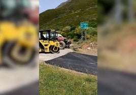 Trabajos en la vertiente leonesa de La Farrapona.