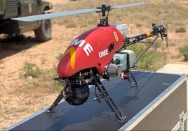 La UME cuenta con dron «leonés» para luchar contra los incendios