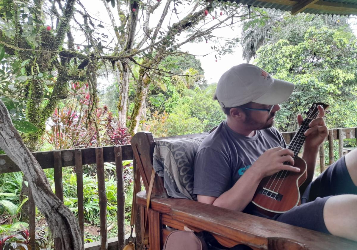 Miguel Alonso durante su estancia en la Guayana Francesa.