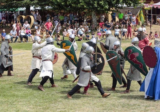 Imagen de la recreación de la batalla de Villadangos